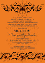 Cauldron Halloween Invitations