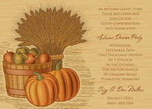 Charming Harvest Hearth Watercolor Invitations