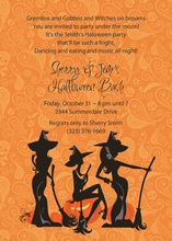 Pumpkin Jack-O'-Lantern Halloween Invitations