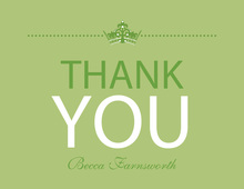Squares House Olive Thank You Cards