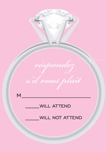 Solitaire Modern Pink RSVP Cards