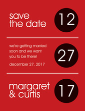 Circles Black-Berry Save The Date Invitations
