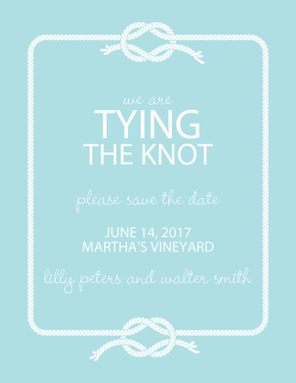 Wedding Knot Black Save The Date Invitations