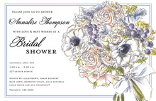 Floral Whimsy Hand Painted Wedding Invitations