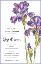 Elegant Iris Shower Invitations