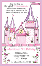 Bright Lovely Pink Castle Invitation