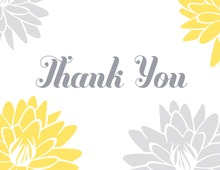Simplistic Modern Floral Thank You Cards
