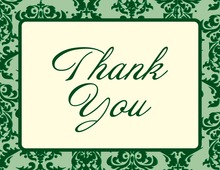 Modern Green Leaves Thank You Cards
