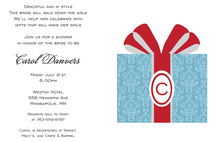 My Initial Gift Present Invitations