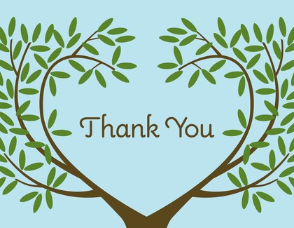 Lovely Leaves Illustrated Tree Thank You Cards