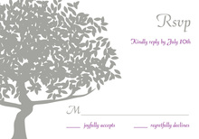 Big Lovely Silhouette Tree RSVP Cards