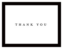 Grey Black Classic Lotus Borders Thank You Cards