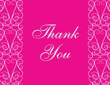 Stylish Lovely Pink Thank You Cards