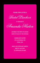 Girly Hot Pink Damask Border Invitations