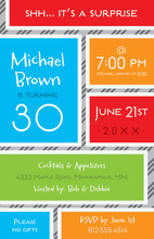 Brightly Colored Background Invitations