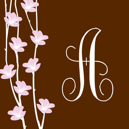 Playful Floral String Chocolate Wedding Invitations