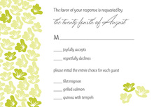 Heart In Bloom Lime RSVP Cards