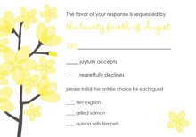 Modern Yellow Poisies RSVP Cards