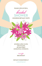 Champagne Glee Mint Bridal Shower Invitations