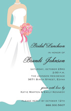 Coral Watercolor Wash Bridal Shower Invitations
