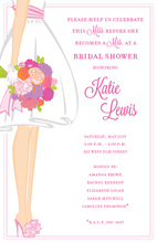 Champagne Glee Mint Bridal Shower Invitations