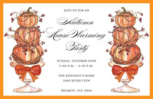 Traditional Slimm Fall Topiary Invitations