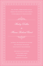 Layered Pink Vintage Borders Invitation