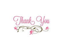 Elegant Floral Maroon Thank You Cards