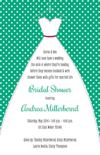 Modern Mint Bouquet Girls Bridal Shower Invitations