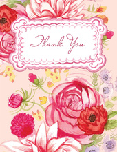 Dainty Feminine Floral Thank You Cards