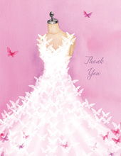 Butterfly Dress Thank You Cards