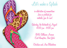 Fashionable Summer Flip Flops Invitation