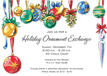 Inspiring Bright Ornaments Holiday Invitations