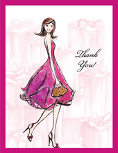 Pretty Pink Bridal Shower Thank You Cards