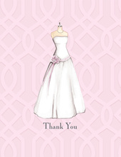 Wedding Dress Thank You Cards