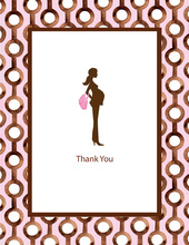 Pretty & Pregnant Pink Thank You Cards