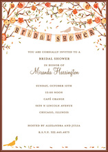 Love Birds Fall Bridal Shower Invitations