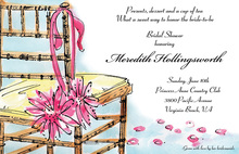 Bride Chair Bridal Floral Decorations Invitation