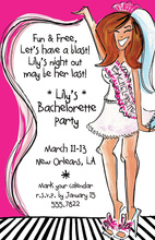 Pretty In Pink Dress Bridal Shower Invitations