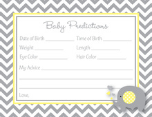 Adorable Bee Baby Shower Prediction Cards