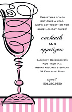 Sunset Cocktail Pink Formal Drink Party Invitations