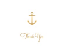 Gold Anchor Nautical Note Cards