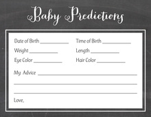 Chevron Navy Elephant Baby Prediction Cards