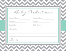Boho Blue Tribal Patterns Baby Prediction Cards