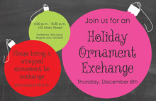 Ornament Shuffle Christmas Invitations