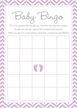 Pink Border Lace Burlap Baby Bingo Game