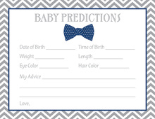 Teal Baby Feet Footprint Baby Prediction Cards