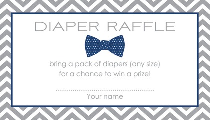 Navy Bow Tie Baby Shower Price Game