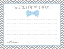 Navy Bow Tie Baby Shower Advice Cards