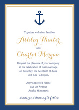 Preppy Anchor Nautical Invitations
